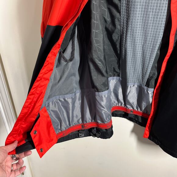 Nike Kampai Snowboard Jacket Large Waterproof Breathable Pit Zippers Red/Org Blk - Picture 10 of 16
